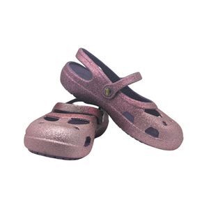 Crocs Pink Mary Jane Glitter Clog Little Kids 10